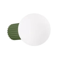 Seinävalaisin ORBI, oliivinvihreä, lasi/metalli, Ø 12 cm, IP44, G9