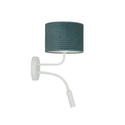 Seinävalaisin Roller, Cord minttu, valkoinen, lukuvalolla