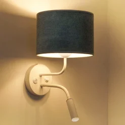 Seinävalaisin Roller, Cord minttu, valkoinen, lukuvalolla