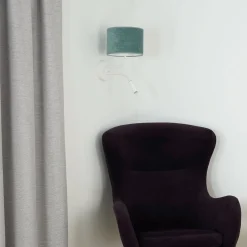 Seinävalaisin Roller, Cord minttu, valkoinen, lukuvalolla