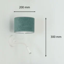 Seinävalaisin Roller, Cord minttu, valkoinen, lukuvalolla
