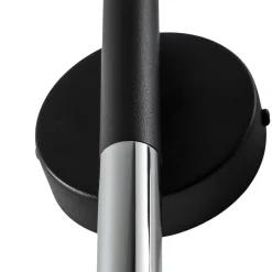 Seinävalaisin Sopel Lux, 2-lamppuinen, musta/hopea, korkeus 38 cm