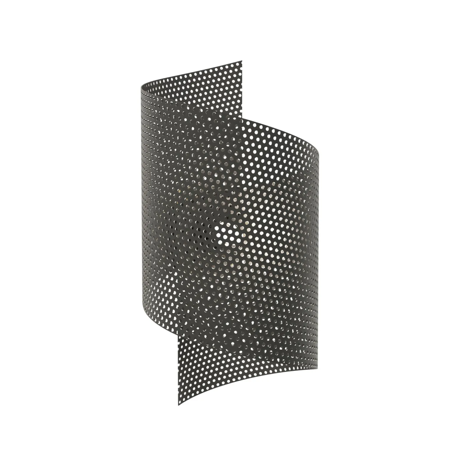 Seinävalaisin Spiral, musta, metalli, G9, korkeus 29 cm