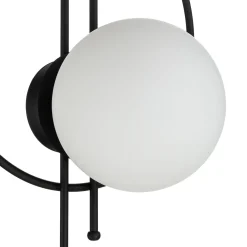 Seinävalaisin Vintoise, musta, lasi/metalli, korkeus 55 cm