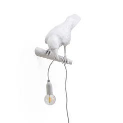 SELETTI Bird Lamp LED-koristeellinen seinävalaisin, vasen, valkoinen