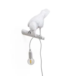 SELETTI Bird Lamp LED-koristeellinen seinävalaisin, vasen, valkoinen