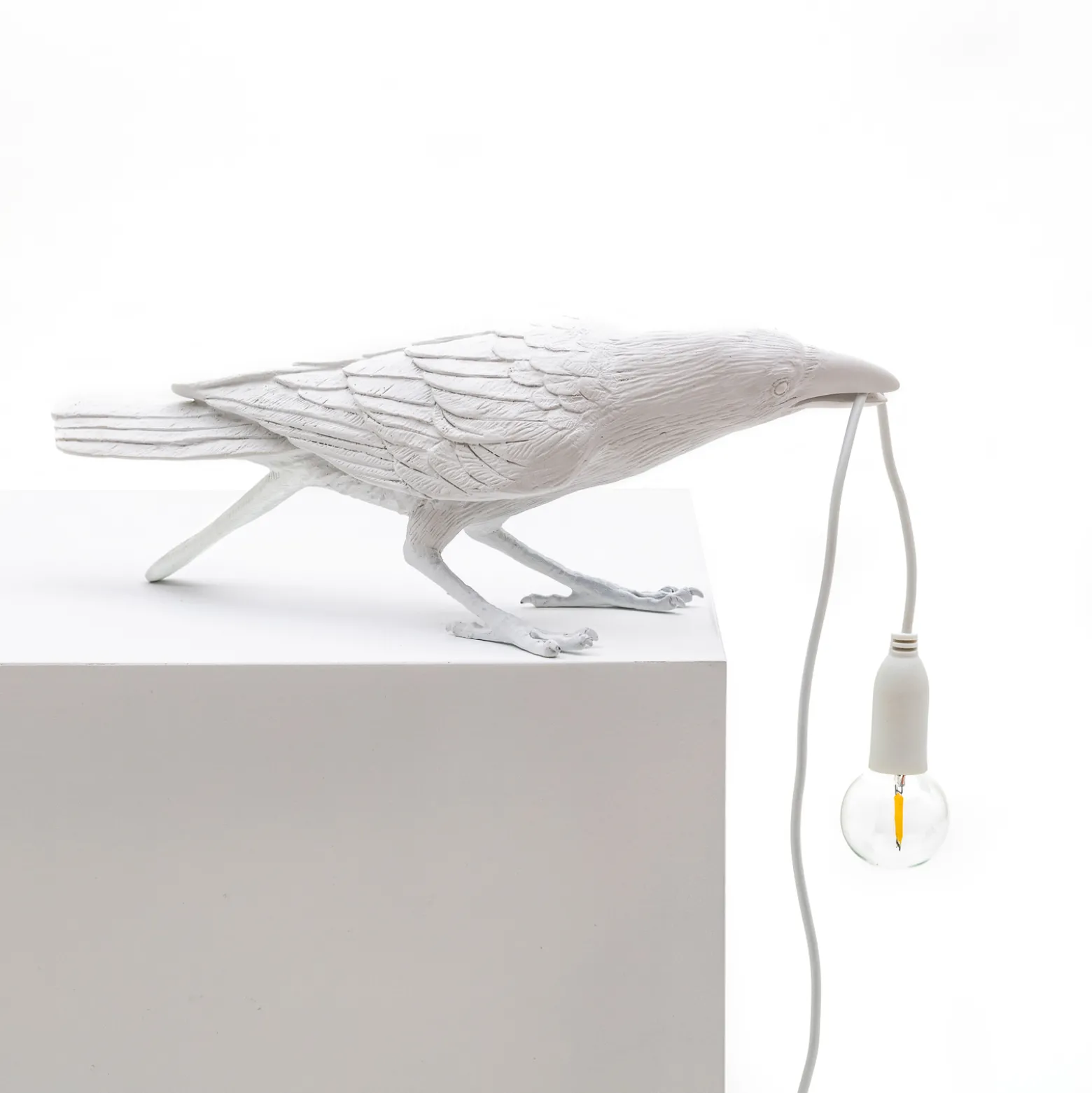 SELETTI Bird Lamp LED-koristelamppu, leikkivä, valkoinen