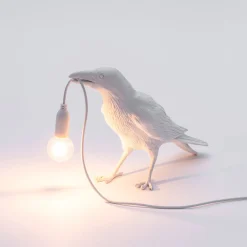 SELETTI Bird Lamp LED-koristelamppu, odotus, valkoinen