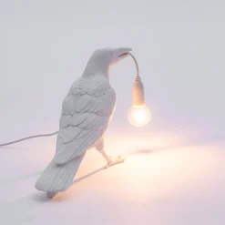 SELETTI Bird Lamp LED-koristelamppu, odotus, valkoinen