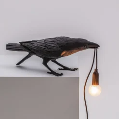 SELETTI Bird Lamp leikkisä LED-pöytävalaisin, musta