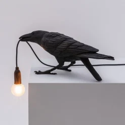 SELETTI Bird Lamp leikkisä LED-pöytävalaisin, musta