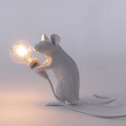 SELETTI Hiirilamppu LED-koristelamppu USB-istuin valkoinen