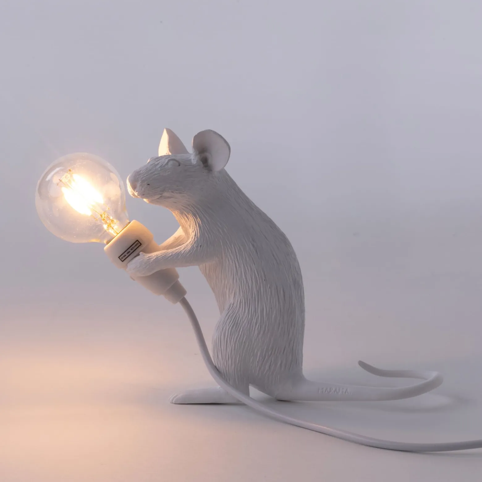 SELETTI Hiirilamppu LED-koristelamppu USB-istuin valkoinen