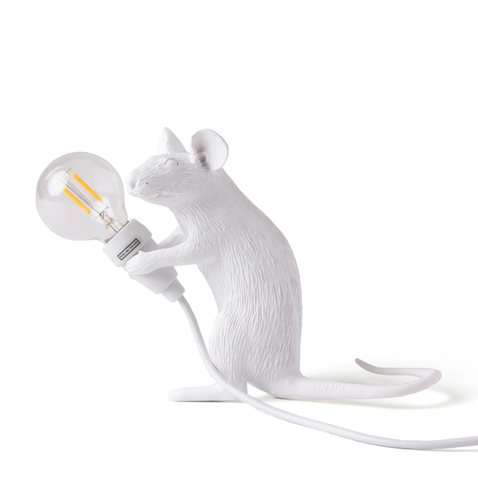 SELETTI Hiirilamppu LED-koristelamppu USB-istuin valkoinen