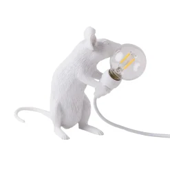 SELETTI Hiirilamppu LED-koristelamppu USB-istuin valkoinen