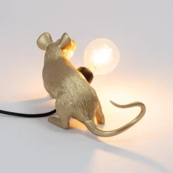 SELETTI hiirilamppu LED-koristelamppu USB vaakasuora kultainen