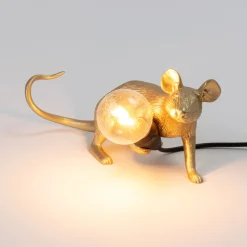 SELETTI hiirilamppu LED-koristelamppu USB vaakasuora kultainen