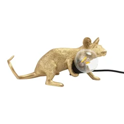 SELETTI hiirilamppu LED-koristelamppu USB vaakasuora kultainen