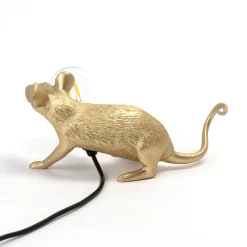 SELETTI hiirilamppu LED-koristelamppu USB vaakasuora kultainen
