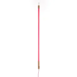 SELETTI LED-valaisin Linea, fuksia, puiset yksityiskohdat, yleisvalaisin,