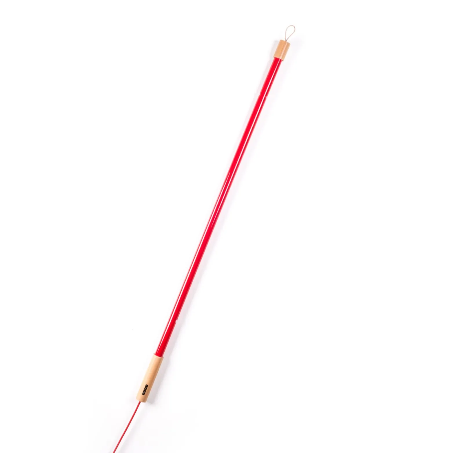 SELETTI LED-valaisin Linea, punainen, puiset yksityiskohdat, yleisvalaisin