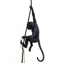 SELETTI Monkey Lamp LED-riippuvalaisin roikkuu musta