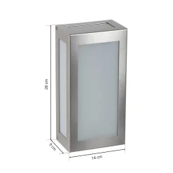 Sensor-LED-ulkoseinävalaisin Aqua Rain, ruostumaton teräs