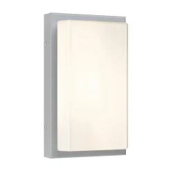 Sensor-ulkoseinälamppu 059, ruostumaton teräs, opaali-lasi 29 cm IP44 E27
