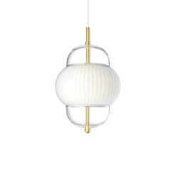 Shahin riippuvalaisin, Ø 23 cm, 3-valo, valkoinen / kirkas, lasi