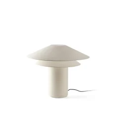 Shan pöytävalaisin, beige, pergamentti/teräs, korkeus 48,5 cm