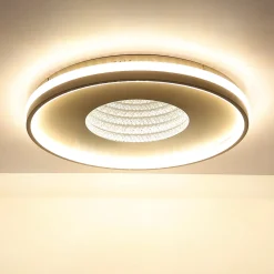 Shirley-LED-kattovalaisin, hiekanvärinen, halkaisija 51 cm, CCT, himmennettävä