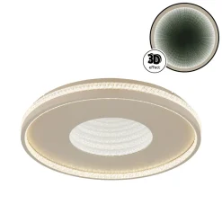 Shirley-LED-kattovalaisin, hiekanvärinen, halkaisija 51 cm, CCT, himmennettävä