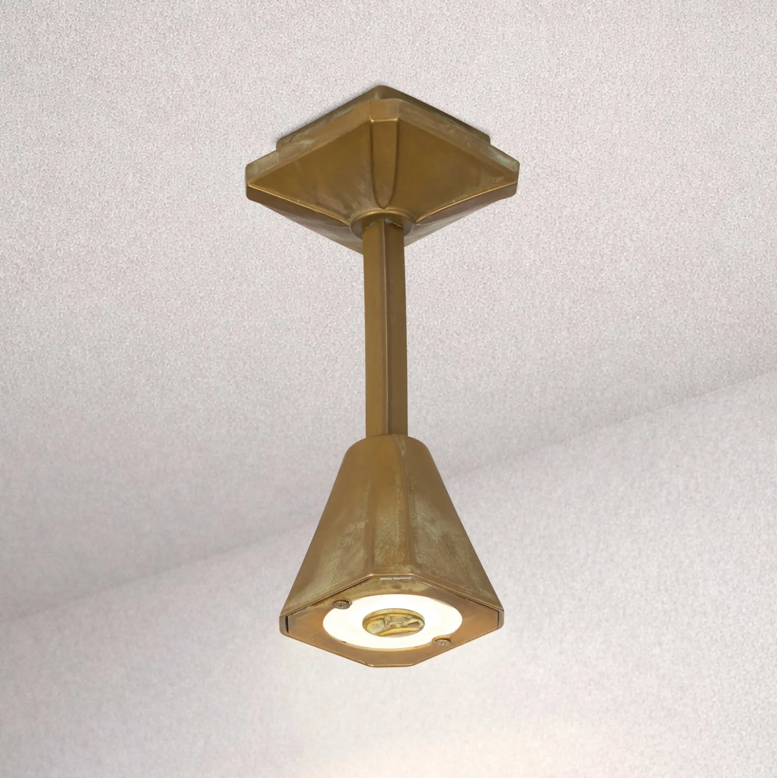 Silva Frame -LED-ulkokattovalaisin, korkeus 26 cm, antiikkimessinki