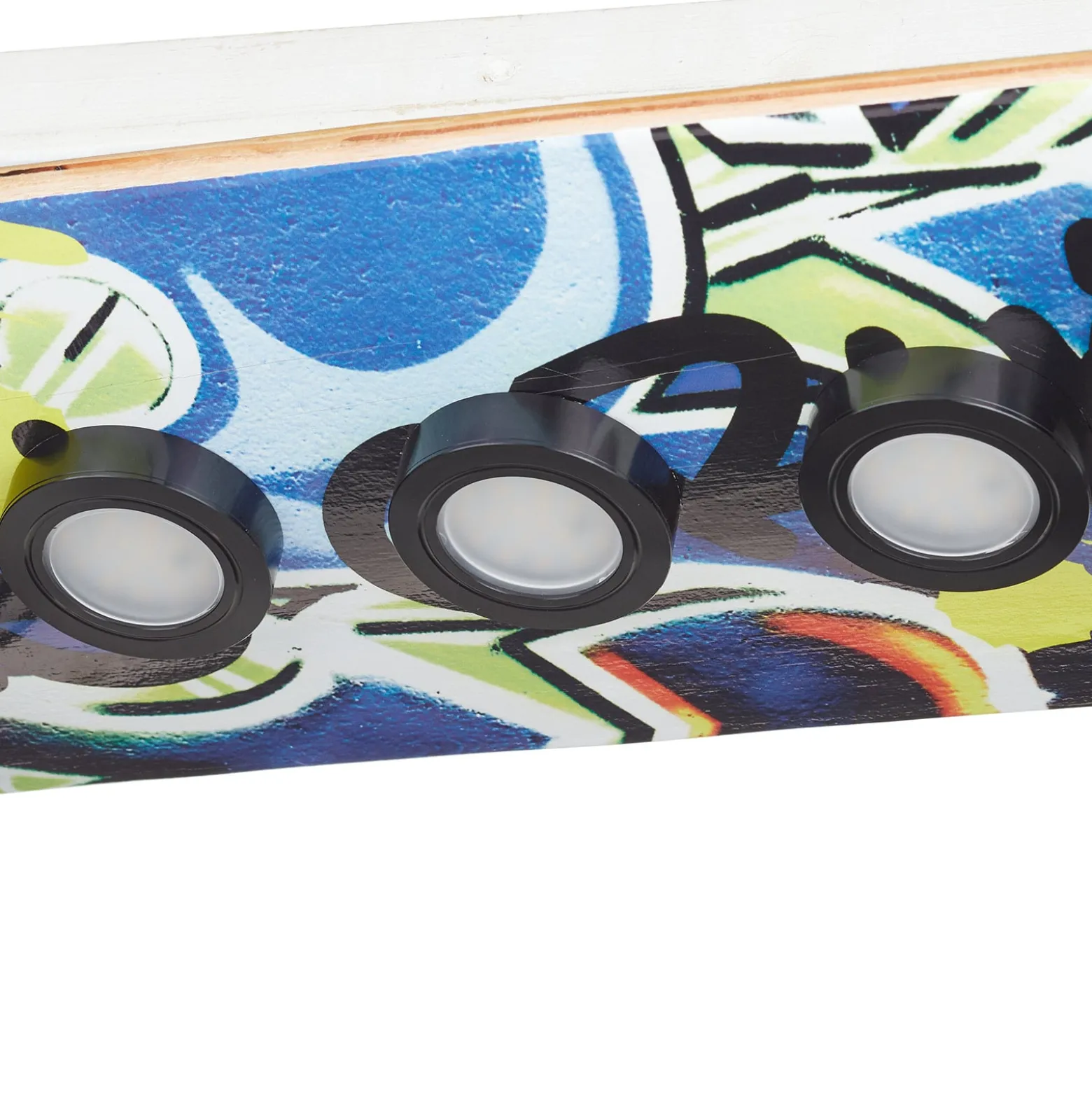 Skateboard-LED-kattovalaisin Easy Cruiser, graffi