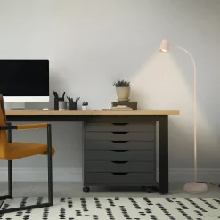 Skriva-lattiavalaisin, beige, säädettävä, metalli, GU10