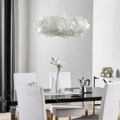 Slamp Clizia -riippuvalaisin, Ø 78 cm, valkoinen