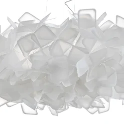Slamp Clizia -riippuvalaisin, Ø 78 cm, valkoinen