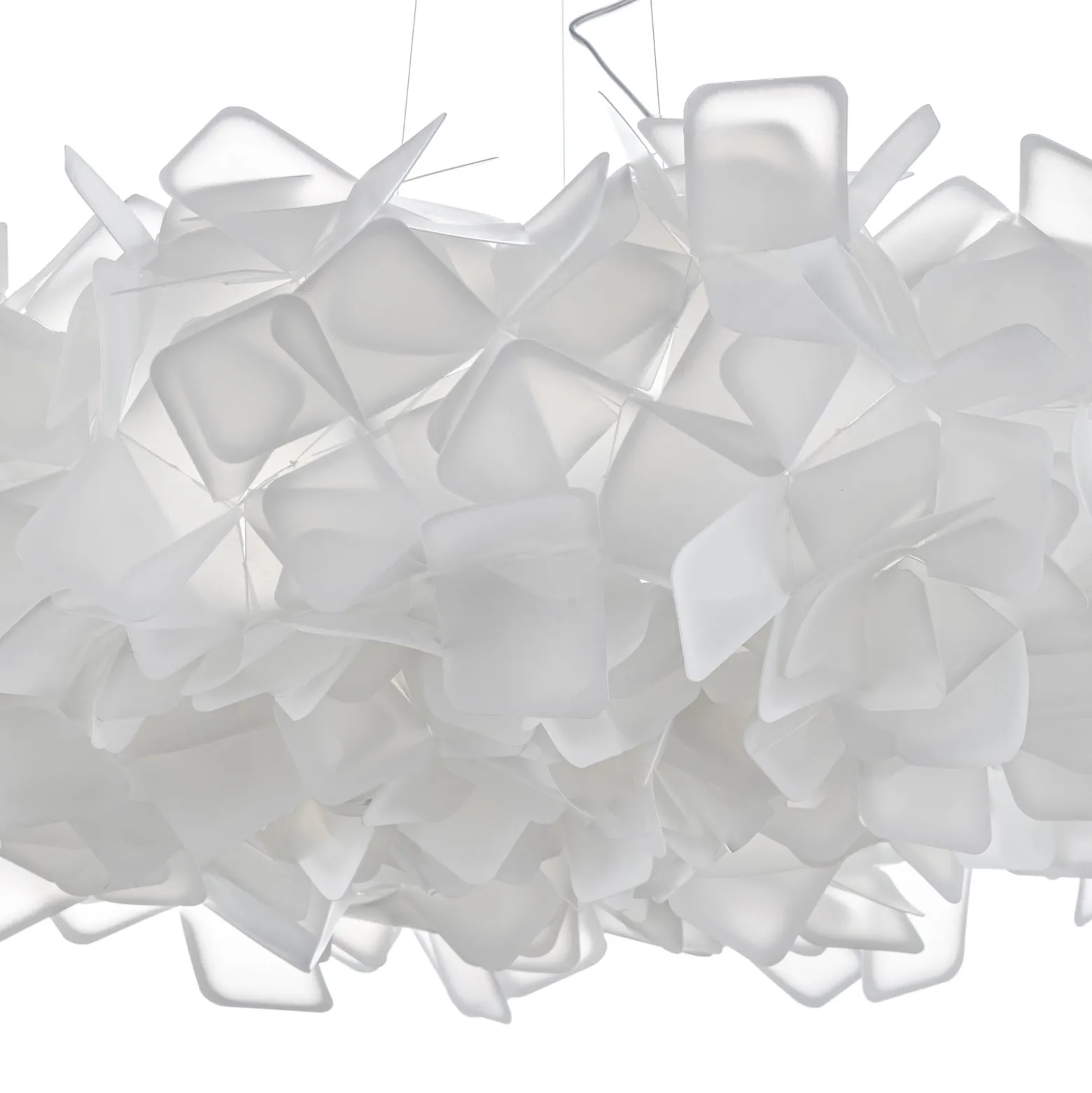 Slamp Clizia -riippuvalaisin, Ø 78 cm, valkoinen