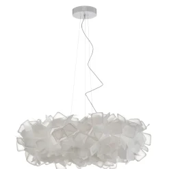Slamp Clizia -riippuvalaisin, Ø 78 cm, valkoinen