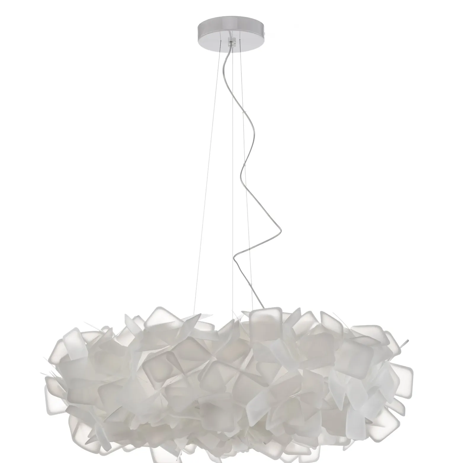 Slamp Clizia -riippuvalaisin, Ø 78 cm, valkoinen