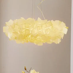 Slamp Clizia -riippuvalaisin, Ø 78 cm, valkoinen