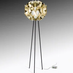 Slamp Flora -design-lattiavalaisin, kulta