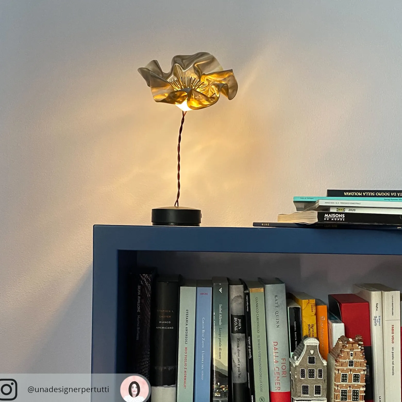 Slamp LaFleur LED-pöytävalaisin, ladattava akku, sametti