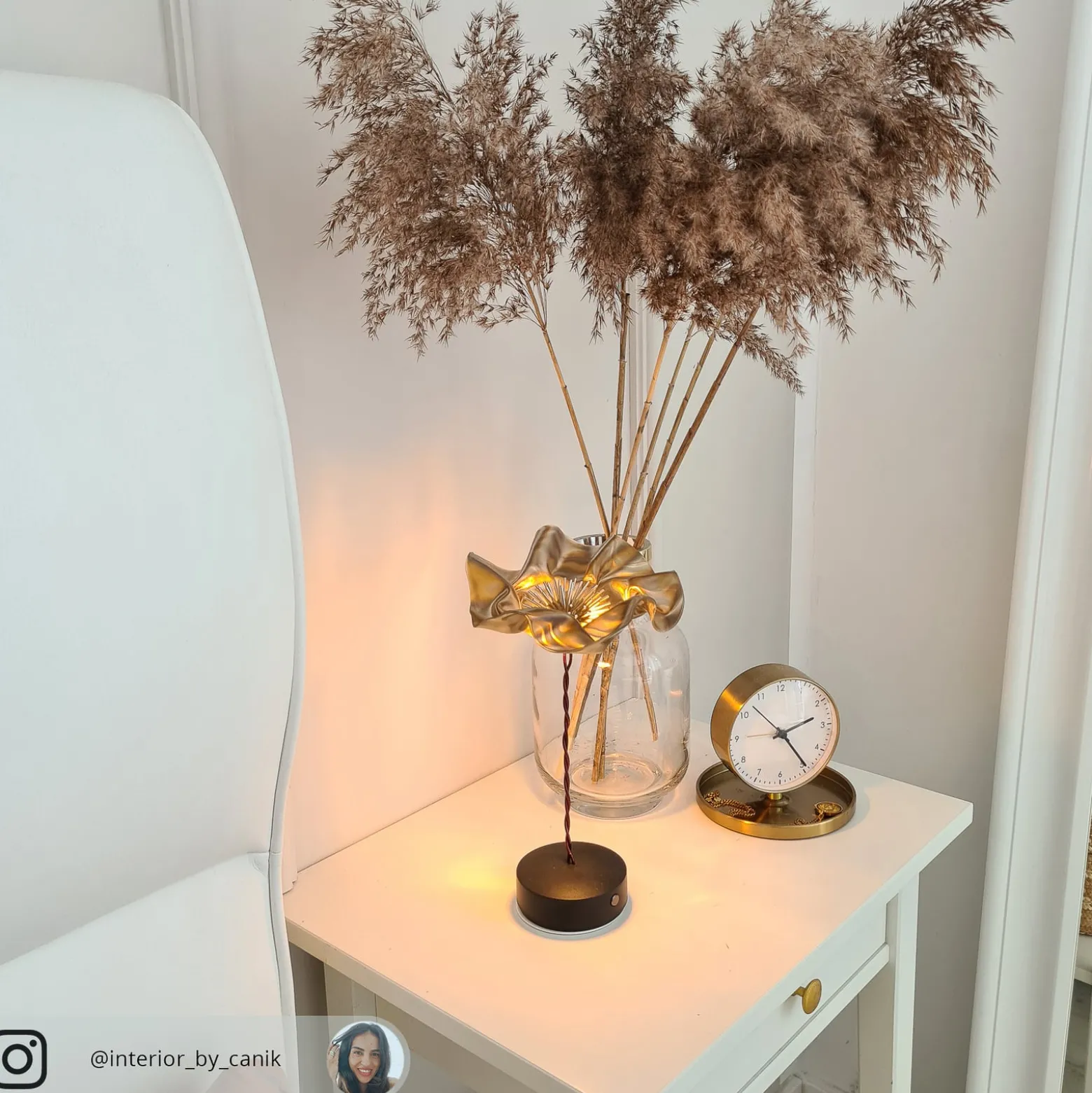 Slamp LaFleur LED-pöytävalaisin, ladattava akku, sametti