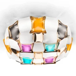 Slamp Mida kattovalaisin, Ø 67 cm, värikäs/valkoinen
