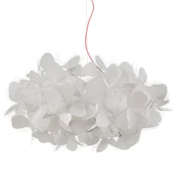Slamp riippuvalaisin Clizia Mama Non Mama, Ø53cm, valkoinen/punainen