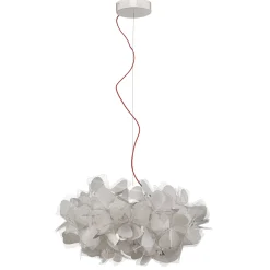 Slamp riippuvalaisin Clizia Mama Non Mama, Ø53cm, valkoinen/punainen