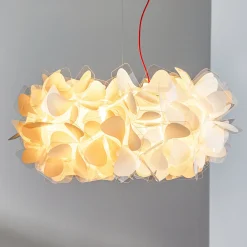 Slamp riippuvalaisin Clizia Mama Non Mama, Ø53cm, valkoinen/punainen