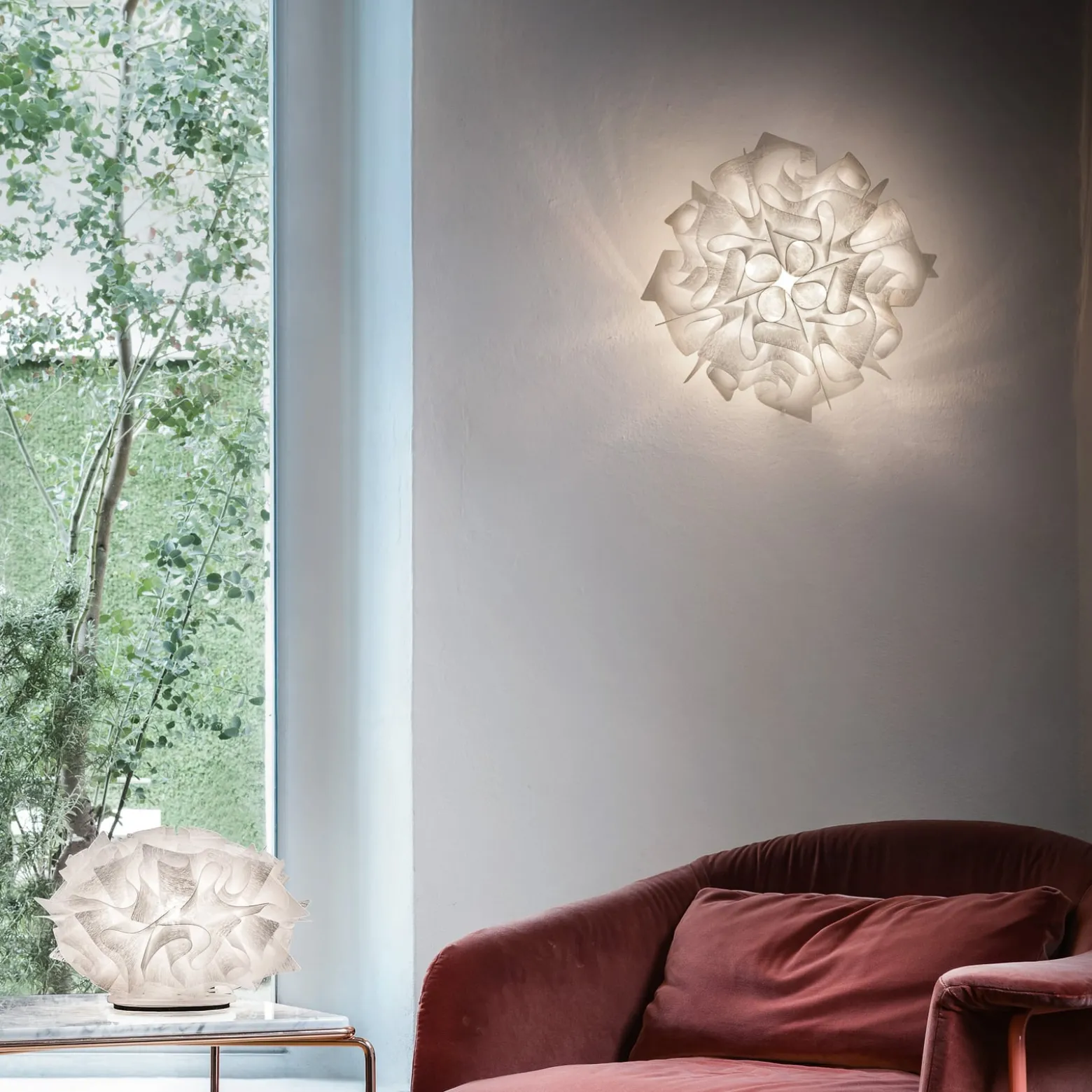Slamp Veli Couture Medium -kattovalo valk. Ø53cm