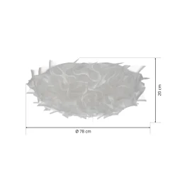 Slamp Veli design-kattovalaisin, Ø 78 cm, opaali